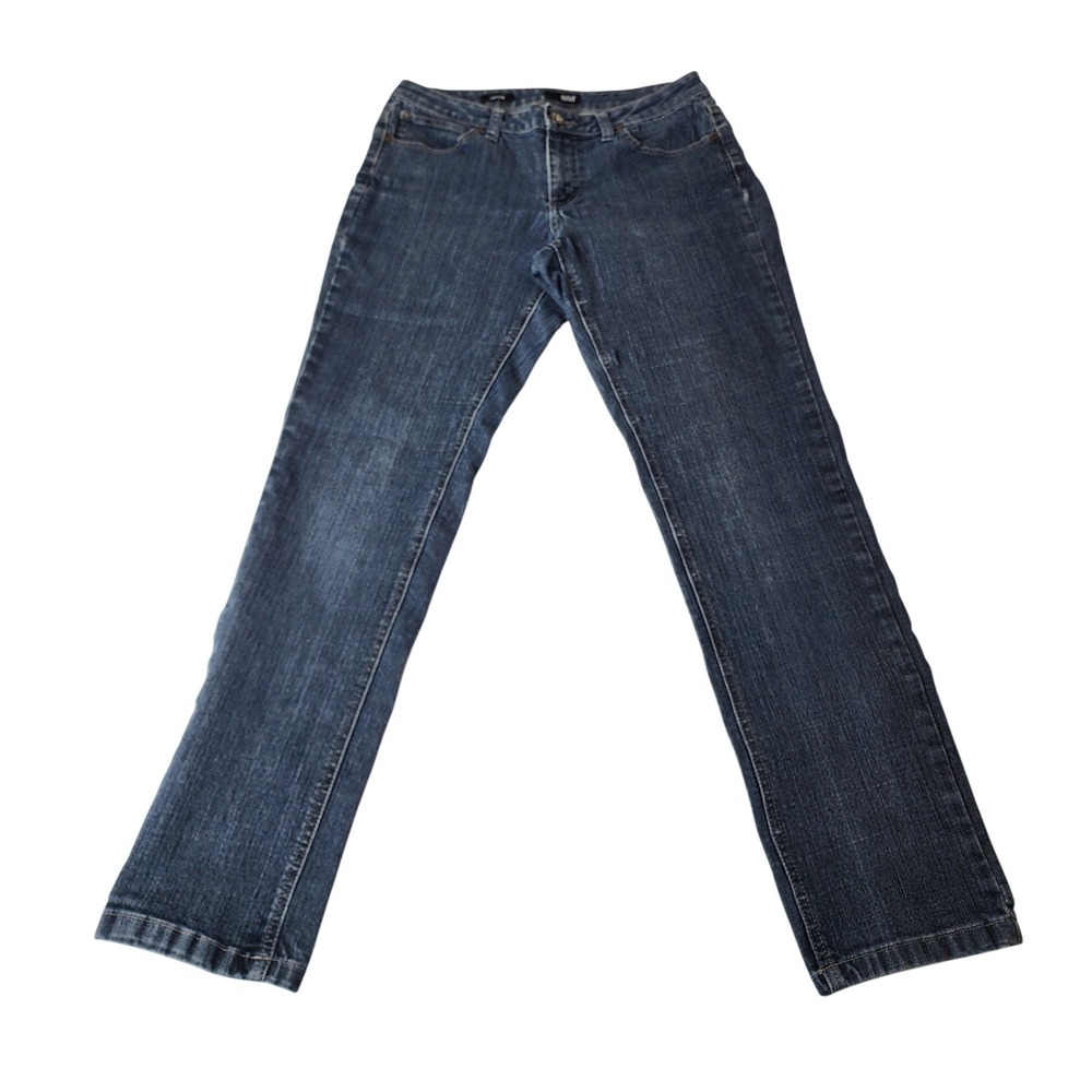a.n.a Curvy Fit Jeans‎ 12 Blue Dark Wash Straight Leg Stretch Capsule Minimalist